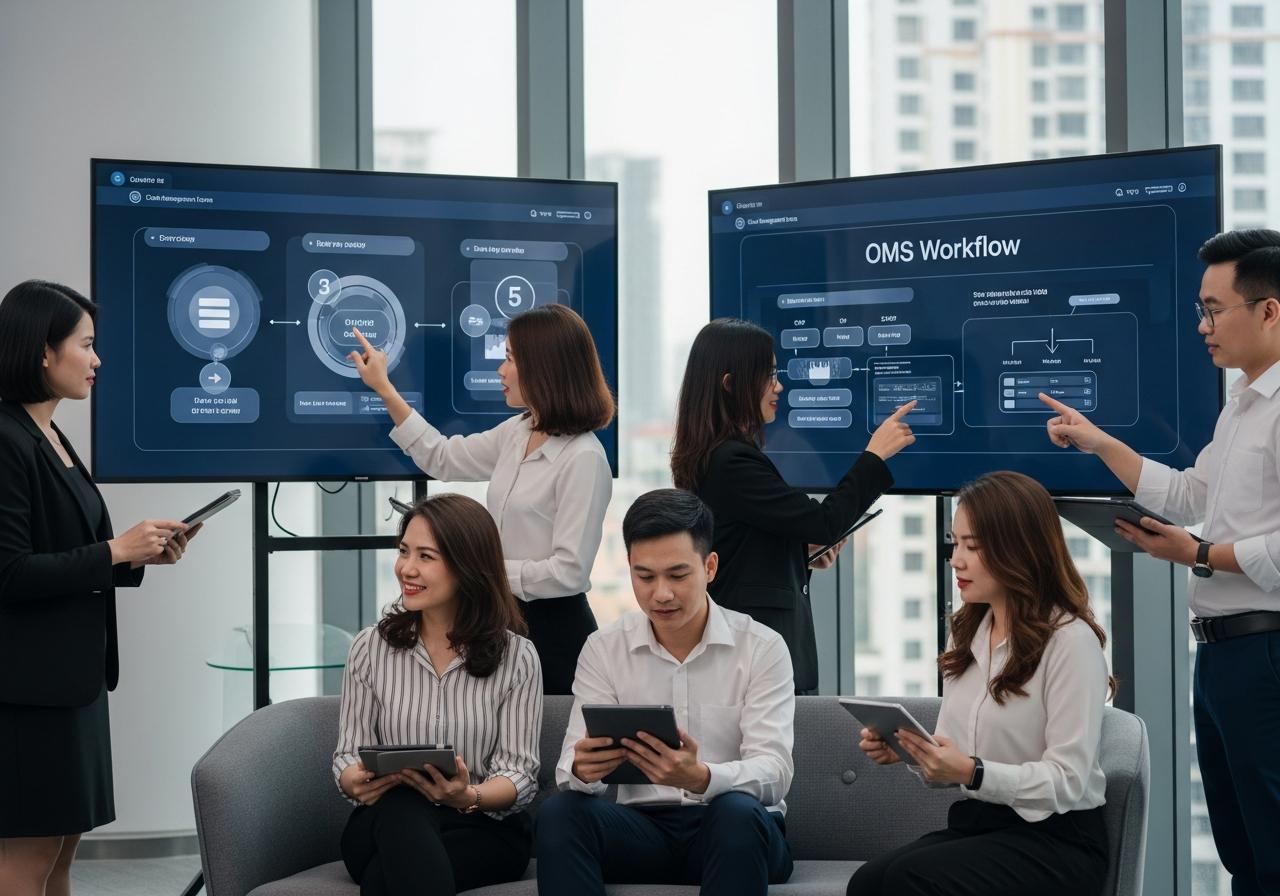 Quy trình 5 bước xử lý đơn hàng tự động của một hệ thống OMS điển hình