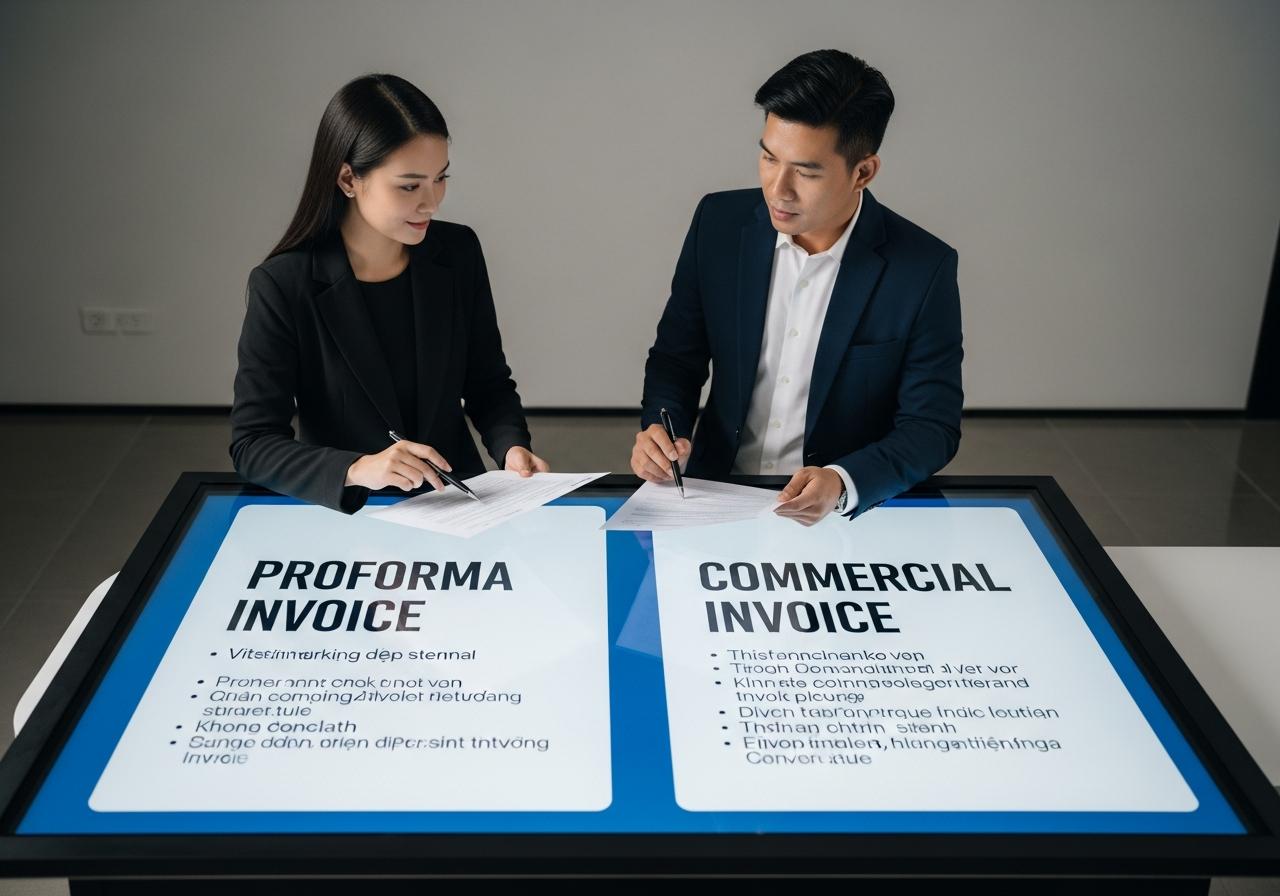 Bảng so sánh Proforma Invoice và Commercial Invoice (PI vs. CI) - Điểm khác biệt sống còn