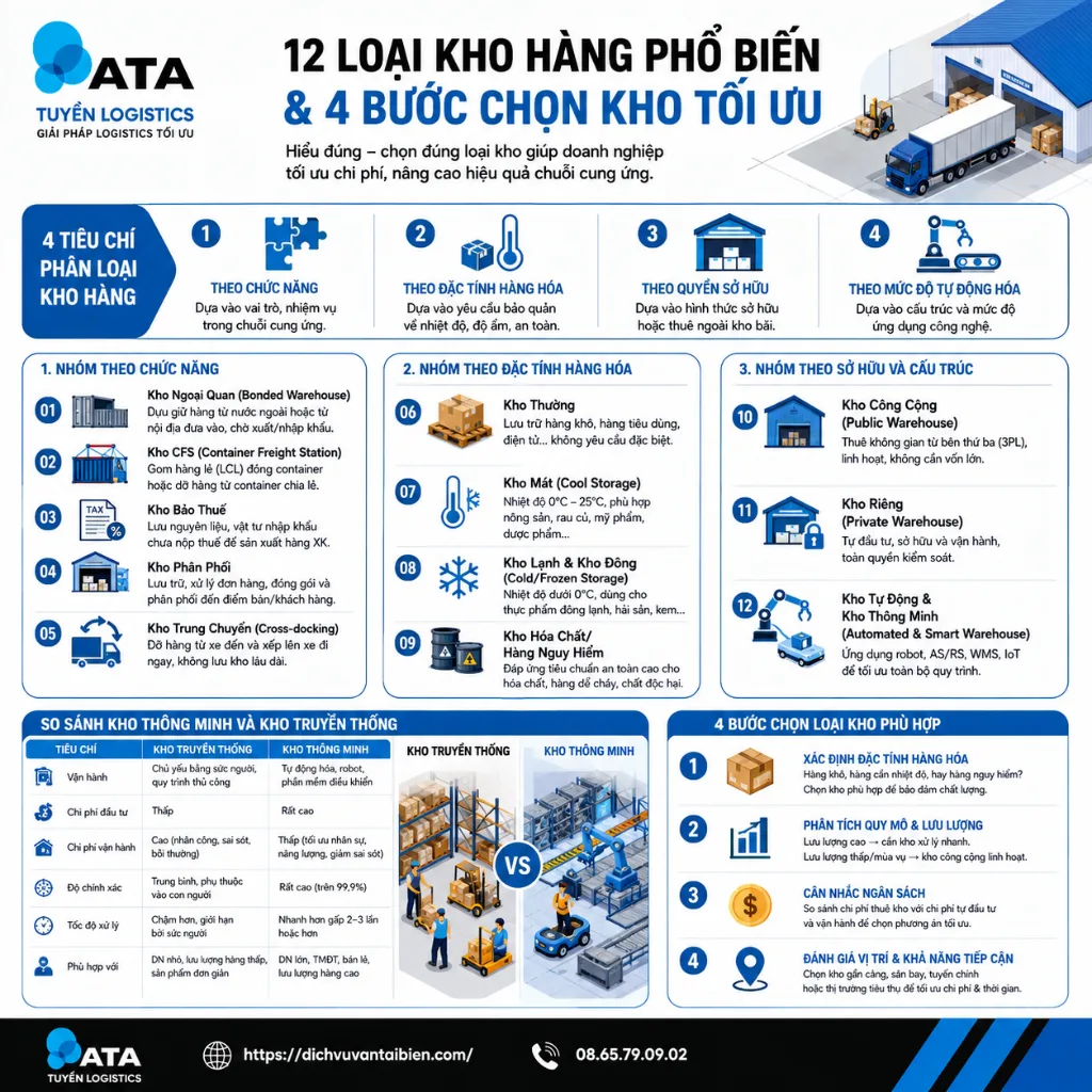 Các Loại Kho Hàng Phổ Biến
